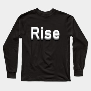 White to Black Rise Long Sleeve T-Shirt